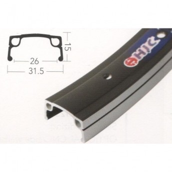 Обод 16" P-7X HJC 28H одинарный, серебристый