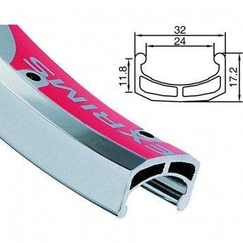 Обод 20" Supra B (Beta) Alexrims 48H двойной серебристый