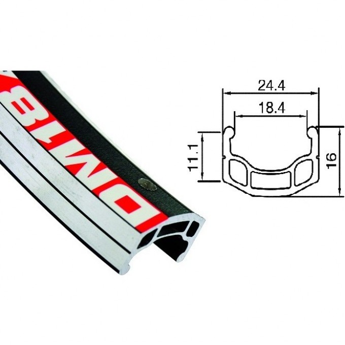 Обод 26" DM-18 36H Alexrims, двойной пистонированный, чёрный 330046