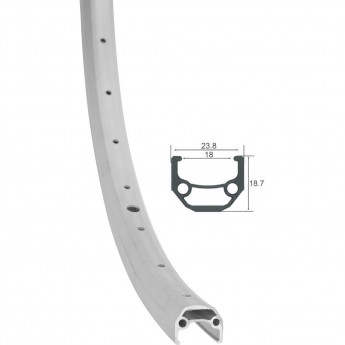Обод 26" HLQC-08A 14Gх36Н двойной, серебристый