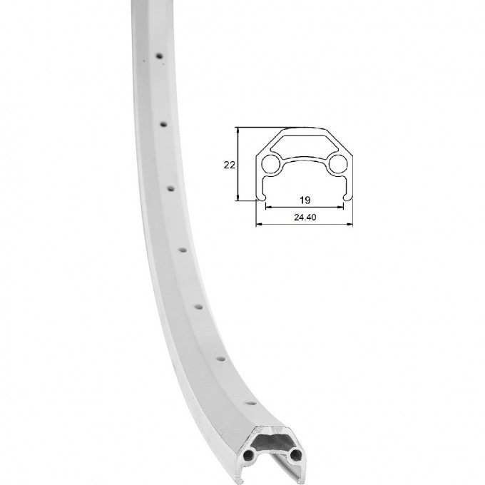Обод 26" (ЖВМЗ) 36Н двойной, серебристый с проточкой 330127