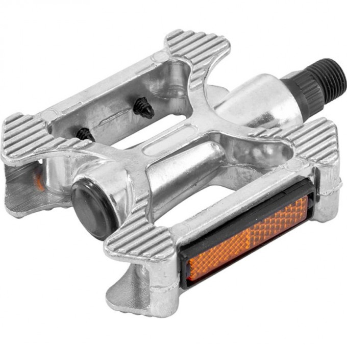 Педали BLF-B10 9/16" со светоотражателями, алюминиевые серебристые 360109