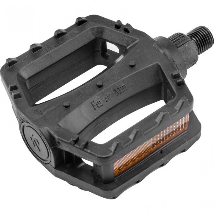 Педали FP-651, для детских велосипедов, ось 1/2" со светоотражателями, пластиковые чёрные, 360130