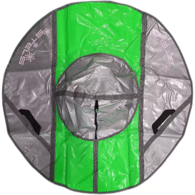 Санки надувные (тюбинг) STELS 125 см, усиленные тент без камеры СН050.125, серый/салатовый+серый 2007000052327