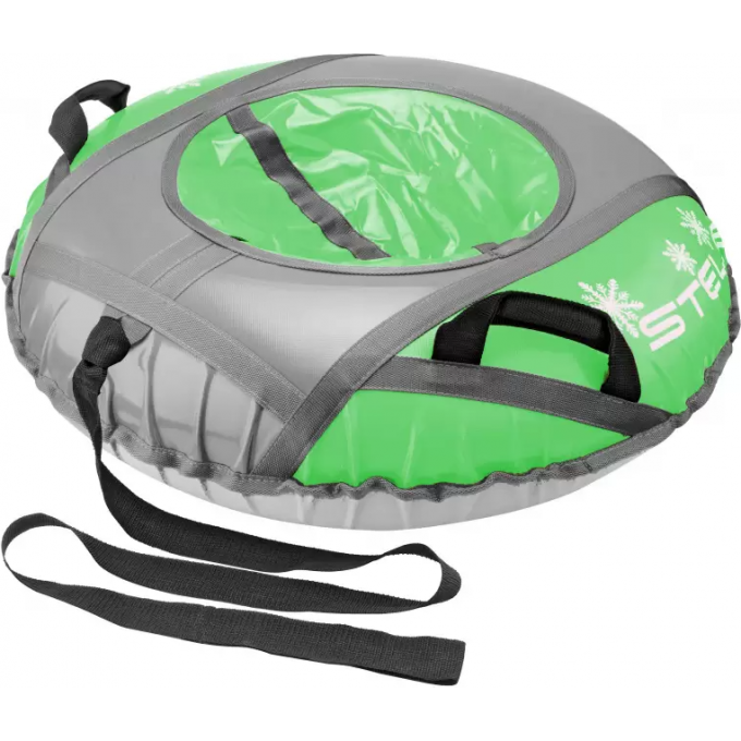 Санки надувные (тюбинг) STELS 90 см, тент без камеры, серый/зеленый 2007000053829