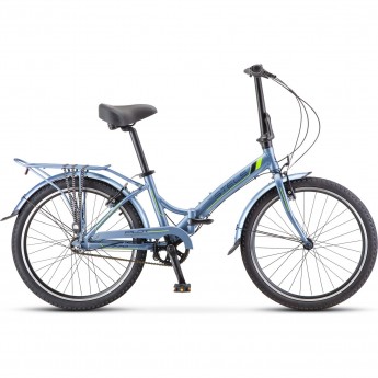 Велосипед STELS 24" Pilot 770 (LU090545) серый/зеленый, 2023